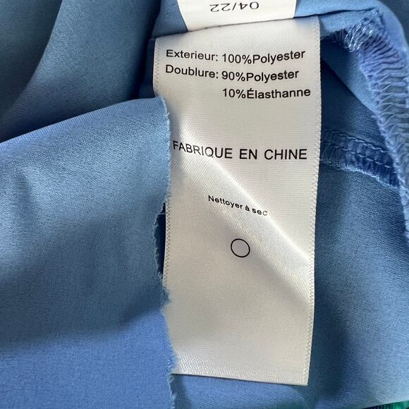 Sam Edelman Floral Print Sleeveless Mini Swing Dress Womens Size XS Blue/Green - Picture 5 of 5